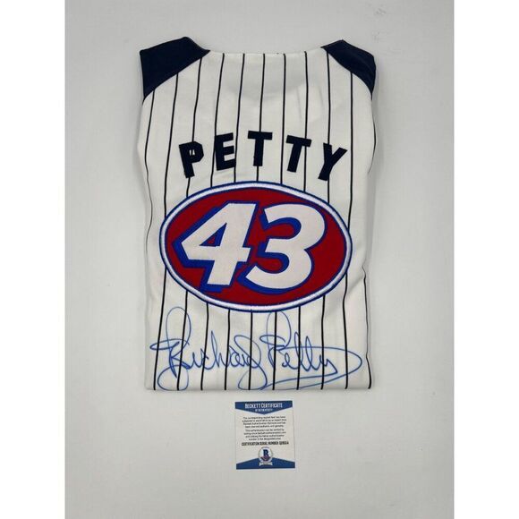 Richard Petty Signed Jersey Yankees 100 Year Size XL Chase Authentics Beckett - Picture 1 of 11